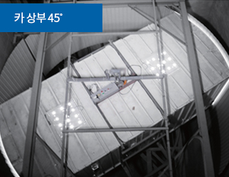 카 상부 45˚