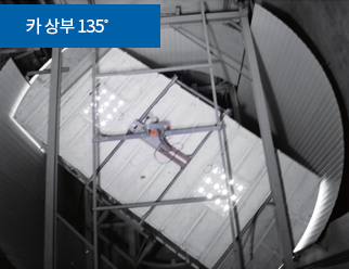 카 상부 135˚